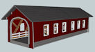 Download the .stl file and 3D Print your own 60 Foot Covered Bridge HO scale model for your model train set.