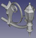Download the .stl file and 3D Print your own Model Wall Lamp HO scale model for your model train set.