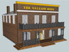 Download the .stl file and 3D Print your own Western Saloon HO scale model for your model train set.