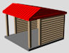 Download the .stl file and 3D Print your own Lean In Shelter N scale model for your model train set.