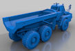 Download the .stl file and 3D Print your own Dump Truck N scale model for your model train set.