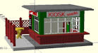 Download the .stl file and 3D Print your own Kiosk N scale model for your model train set.