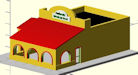 Download the .stl file and 3D Print your own Mexican Restaurant N scale model for your model train set.