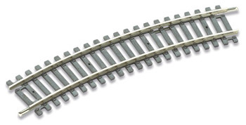 Peco ST-220 Setrack Standard Curve Track Radius 1 371mm. Item # ST-220
PECO Setrack OO/HO Gauge Code 100 - Unit trackage System The high quality rigid unit trackage system suitable for all popular brands of OO/HO gauge model trains. Being fully compatible with the Code 100 PECO Streamline range, it need never be discarded as your layout develops. The solid nickel silver rails are integrally moulded into the sleeper bases for maximum realism and strength. Turnouts are fitted with an over-centre spring for immediate use, no extra levers necessary. Technical Specification: Frog Angle: 22.5 Degrees Radius: 371mm Recommended to be used with: PECO Setrack OO/HO Gauge Code 100 - Unit trackage System ST-280 Track Fixing nails STP- OO/HO PECO Setrack Planbook.