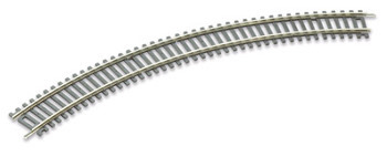 PECO SETRACK OO/HO CODE 100 DOUBLE CURVE, 1ST RADIUS Item # ST-221
PECO Setrack 00 Gauge Code 100 - Unit trackage System
The high quality rigid unit trackage system suitable for all popular brands of 00 gauge model trains.
Being fully compatible with the Code 100 PECO Streamline range, it need never be discarded as your layout develops.
The solid nickel silver rails are integrally moulded into the sleeper bases for maximum realism and strength. Turnouts are fitted with an over-centre spring for immediate use, no extra levers necessary.