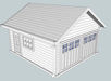 Download the .stl file and 3D Print your own Garages 32 Options HO scale model for your model train set.