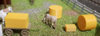 Download the .stl file and 3D Print your own Straw Bales HO scale model for your model train set.
