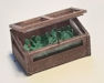 Download the .stl file and 3D Print your own Growing Box HO scale model for your model train set.
