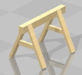 Download the .stl file and 3D Print your own Sawhorse HO scale model for your model train set.