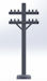 Download the .stl file and 3D Print your own Modular Telephone Pole HO scale model for your model train set.