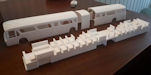 Download the .stl file and 3D Print your own Articulated Fishbowl Bus HO scale model for your model train set.
