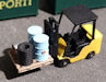 Download the .stl file and 3D Print your own Forklift HO scale model for your model train set.