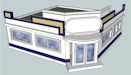 Download the .stl file and 3D Print your own Diner HO scale model for your model train set.