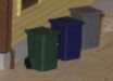 Download the .stl file and 3D Print your own Garbage Recycle Yard Wastes Totes HO scale model for your model train set.