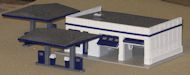 Download the .stl file and 3D Print your own Service Station HO scale model for your model train set.