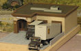 Download the .stl file and 3D Print your own UPS Store HO scale model for your model train set.
