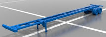 Download the .stl file and 3D Print your own 53Ft Chassis Trailer HO scale model for your model train set.