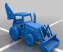Download the .stl file and 3D Print your own Back Ho Loader HO scale model for your model train set.