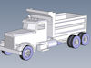 Download the .stl file and 3D Print your own Dump Truck Bed Down HO scale model for your model train set.