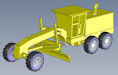 Download the .stl file and 3D Print your own Road Grader HO scale model for your model train set.