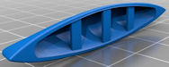 Download the .stl file and 3D Print your own Canoe HO scale model for your model train set.
