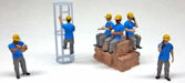 Download the .stl file and 3D Print your own Construction Workers N scale model for your model train set.