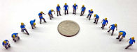 Download the .stl file and 3D Print your own Construction Workers N scale model for your model train set.