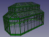 Download the .stl file and 3D Print your own Greenhouse N scale model for your model train set.