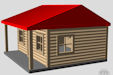 Download the .stl file and 3D Print your own Log Cabin, House N scale model for your model train set.