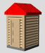 Download the .stl file and 3D Print your own Log Cabin, Outhouse N scale model for your model train set.