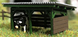 Download the .stl file and 3D Print your own Cow Shelter N scale model for your model train set.