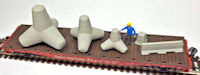 Download the .stl file and 3D Print your own Concrete Barriers N scale model for your model train set.