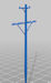 Download the .stl file and 3D Print your own Power Poles N scale model for your model train set.