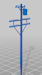 Download the .stl file and 3D Print your own Power Poles N scale model for your model train set.