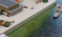 Download the .stl file and 3D Print your own Pier Walls N scale model for your model train set.