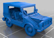 Download the .stl file and 3D Print your own DKW Munga N scale model for your model train set.