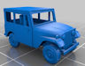 Download the .stl file and 3D Print your own Jeep DJ-5 N scale model for your model train set.