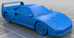 Download the .stl file and 3D Print your own Ferrari F40 N scale model for your model train set.