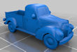 Download the .stl file and 3D Print your own 1940 Ford N scale model for your model train set.