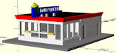 Download the .stl file and 3D Print your own Dairy Queen N scale model for your model train set.