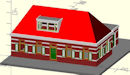 Download the .stl file and 3D Print your own Rural Bar Restaurant N scale model for your model train set.
