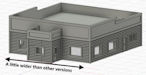 Download the .stl file and 3D Print your own Gas Station Restaurant Hotel N scale model for your model train set.