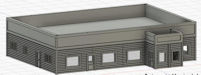 Download the .stl file and 3D Print your own Gas Station and Restaurant N scale model for your model train set from www.krafttrains.com.