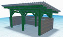 Download the .stl file and 3D Print your own Cow Shelter N scale model for your model train set from www.krafttrains.com.