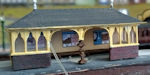 Download the .stl file and 3D Print your own Station Shelter N scale model for your model train set from www.krafttrains.com.