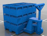 Download the .stl file and 3D Print your own Lift Truck with Palett N scale model for your model train set from www.krafttrains.com.