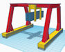 Download the .stl file and 3D Print your own Container Crane N scale model for your model train set from www.krafttrains.com.