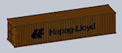 Download the .stl file and 3D Print your own Container 40ft O scale model for your model train set.