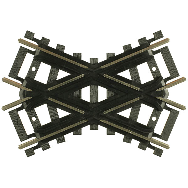 Atlas HO CODE 100 45° CROSSING Item # 0174. HO Code 100 with black ties and nickel silver rail. Precisely engineered angles of intersection to solve most crossing requirements. A wide variety of track arrangements appear in Atlas layout instruction books.