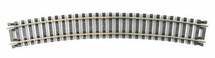Atlas HO-CODE 100 22" RADIUS TRACK (6) Item # 0836. 836 Atlas / 22” Radius Snap-Track® (6 pcs.) (16 pcs to Circle)  Code 100  (Scale=HO) #150-836. 6 pcs./pkg. Atlas is the leading manufacturer of model railroad track, worldwide. You will find that our track is easy to use and will last on your layout for years. All Atlas code 100 track is made with premium nickel silver rail and black railroad ties."